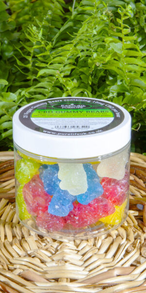 25 x 10mg Vegan CBD gummy bears by Essican Purelife
