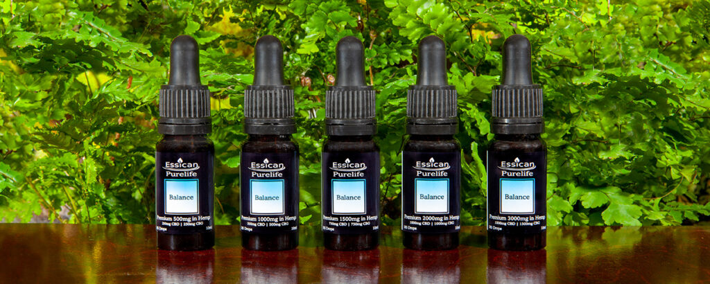 Essican Purelife Balance CBD+CBG Premium Cannabinoid oil range