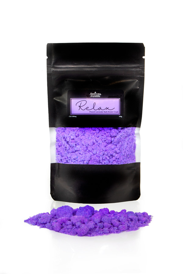Essican Purelife Relax CBD Bath Bomb Crush with Lavender